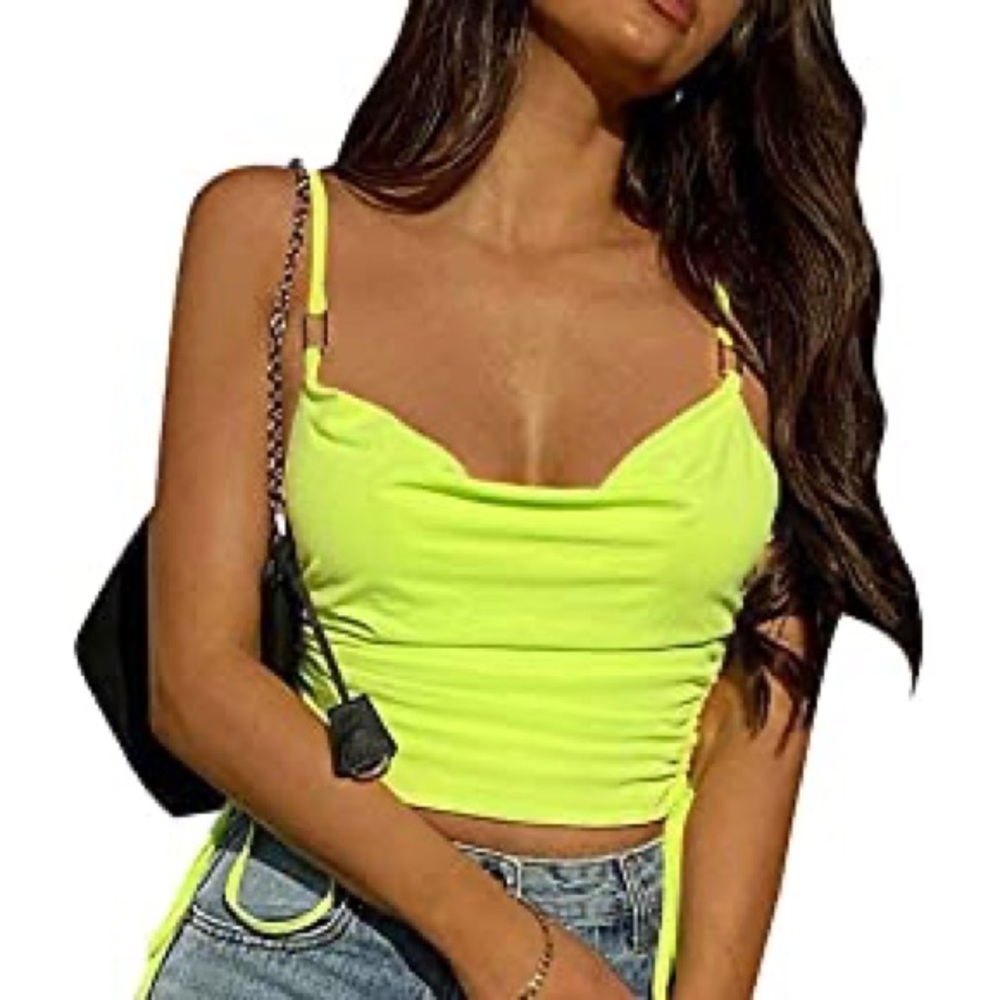 Green crop top